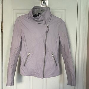 Mackage Lilac moto zip lambskin leather jacket